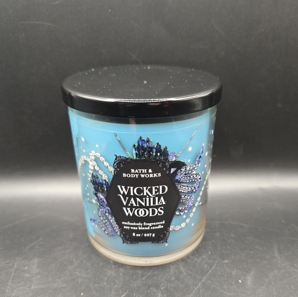 New Unused Wicked Vanilla Woods Jar Candle Single Wick Bath and Body Works 8oz - Picture 2 of 7
